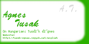 agnes tusak business card